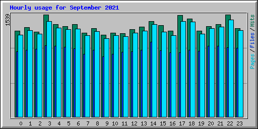 Hourly usage for September 2021