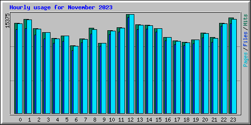 Hourly usage for November 2023