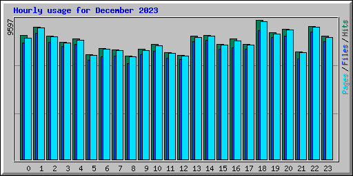 Hourly usage for December 2023