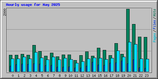 Hourly usage for May 2025
